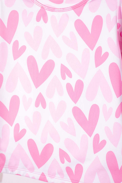 VESTIDO DE BAÑO LITTLEMIC MULTICOLOR MANGA LARGA PARA NIÑA 2T A 5T