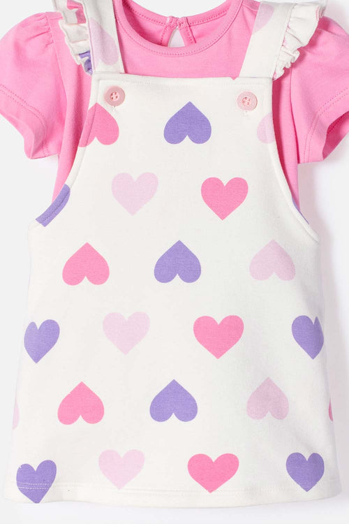 VESTIDO DE LITTLEMIC TIPO JARDINERA MULTICOLOR PARA BEBÉ NIÑA