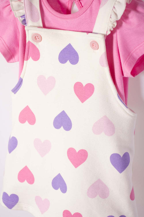 VESTIDO DE LITTLEMIC TIPO JARDINERA MULTICOLOR PARA BEBÉ NIÑA