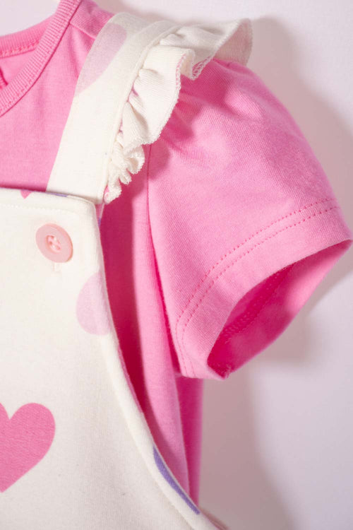 VESTIDO DE LITTLEMIC TIPO JARDINERA MULTICOLOR PARA BEBÉ NIÑA