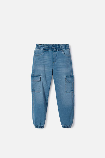 JOGGER DE MIC CON CORDÓN AZUL PARA NIÑO