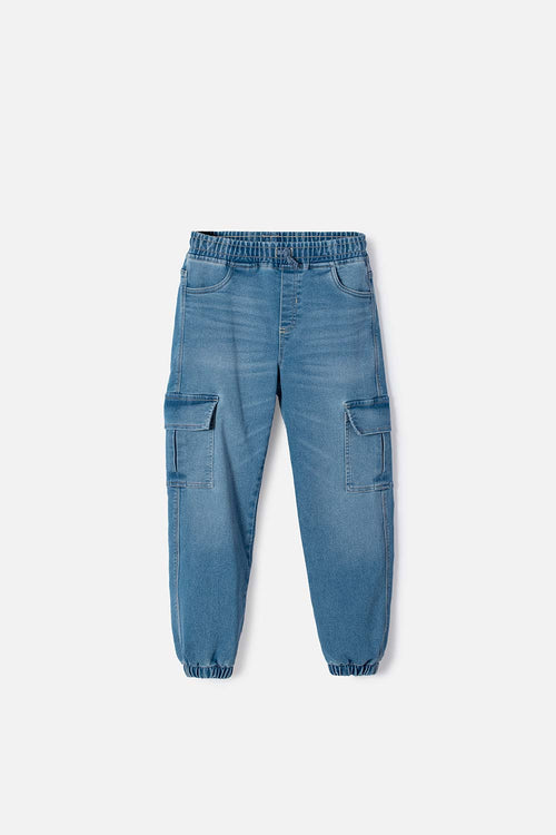 JOGGER DE MIC CON CORDÓN AZUL PARA NIÑO