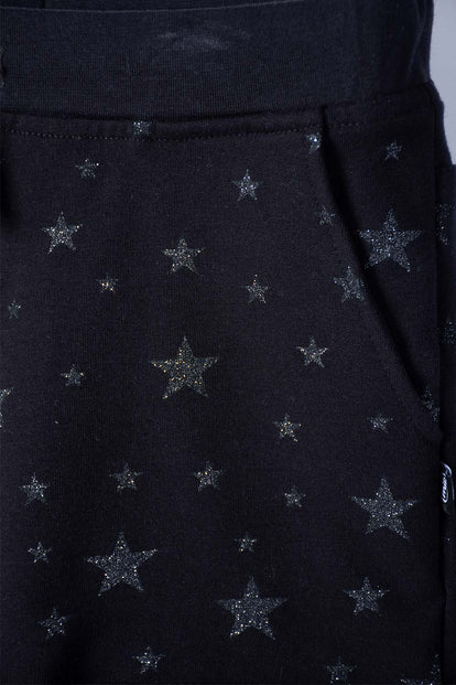 SHORT DE MIC CON CORDÓN NEGRO PARA NIÑA