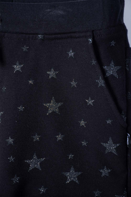 SHORT DE MIC CON CORDÓN NEGRO PARA NIÑA