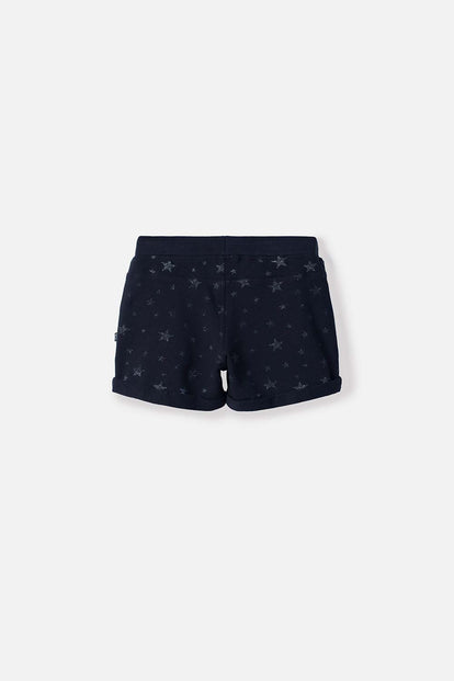 SHORT DE MIC CON CORDÓN NEGRO PARA NIÑA
