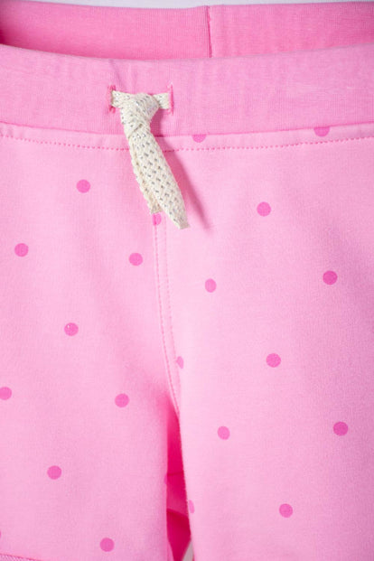 SHORT DE MIC CON CORDÓN ROSADO PARA NIÑA