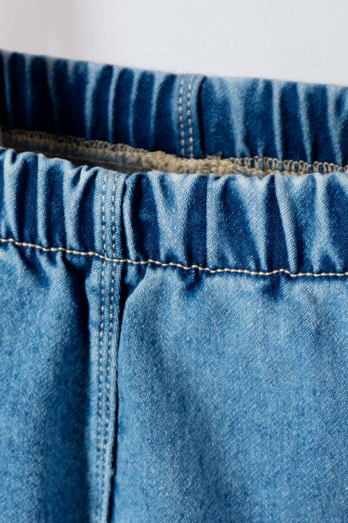 JOGGER DE LITTLEMIC CINTURA ELASTICA AZUL PARA BEBÉ NIÑA