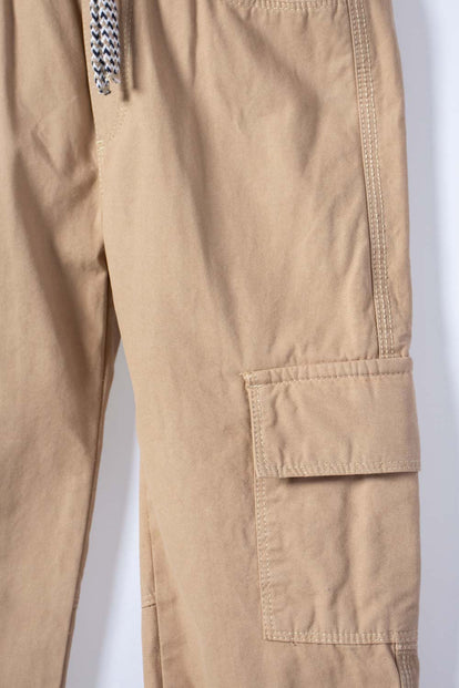 JOGGER DE LITTLEMIC CON CORDÓN CAQUI PARA NIÑO 2T A 5T