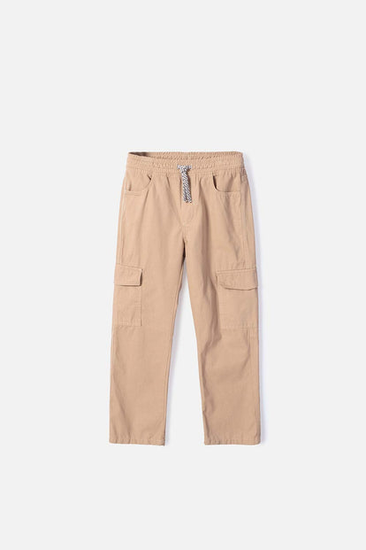 JOGGER DE MIC CON CORDÓN CAQUI PARA NIÑO