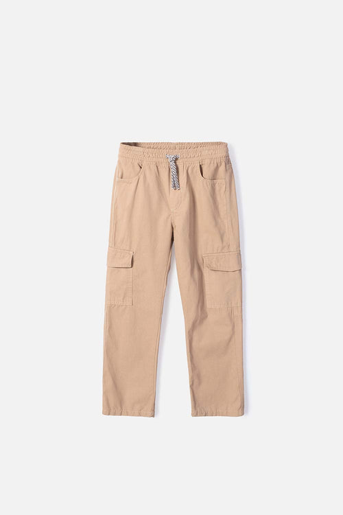 JOGGER DE MIC CON CORDÓN CAQUI PARA NIÑO