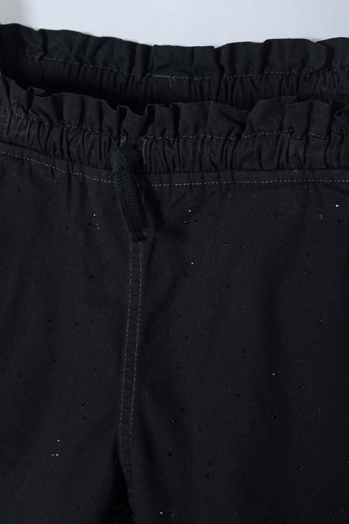 SHORT DE MIC CON CORDÓN NEGRO PARA NIÑA