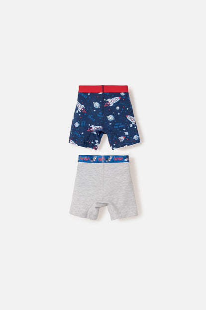 PACK X2 BOXER DE LA NASA MULTICOLOR PARA NIÑO 2T A 5T