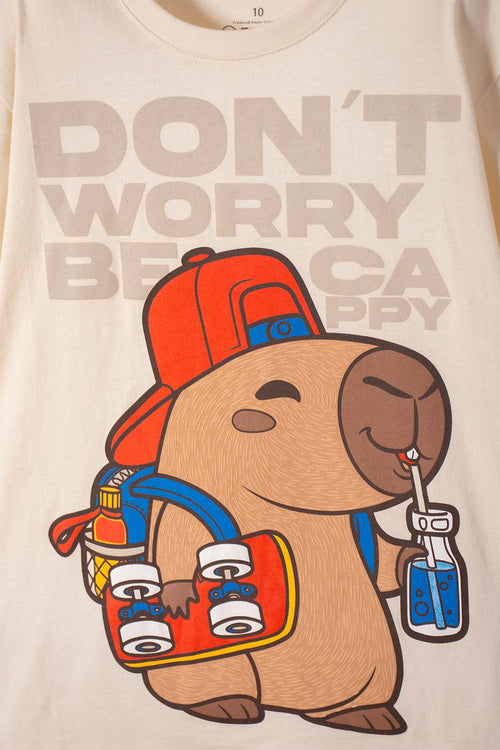 POLERA DE MIC MANGA CORTA ALMENDRA PARA NIÑO