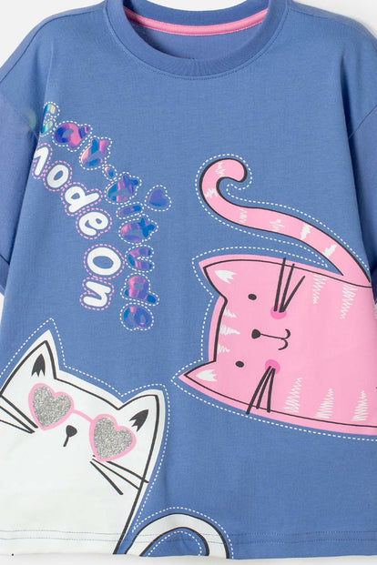 POLERA DE MIC MANGA CORTA MULTICOLOR PARA NIÑA