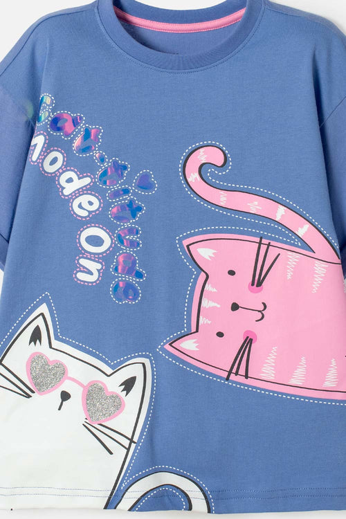 POLERA DE MIC MANGA CORTA MULTICOLOR PARA NIÑA