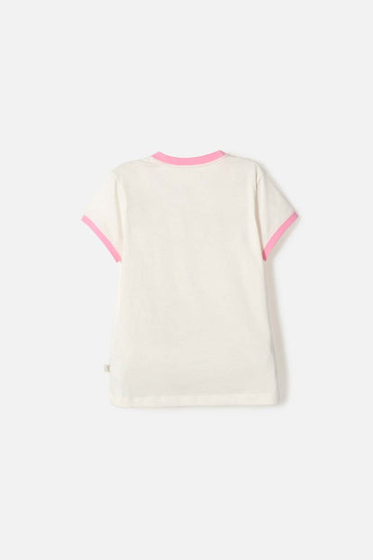 POLERA DE MIC MANGA CORTA MULTICOLOR PARA NIÑA