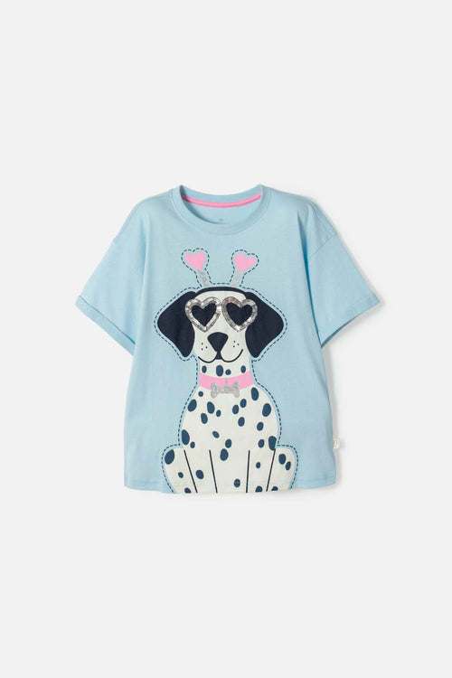 POLERA DE MIC MANGA CORTA MULTICOLOR PARA NIÑA