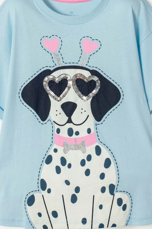 POLERA DE MIC MANGA CORTA MULTICOLOR PARA NIÑA