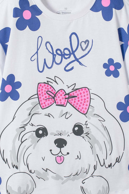 POLERA DE MIC MANGA CORTA MULTICOLOR PARA NIÑA