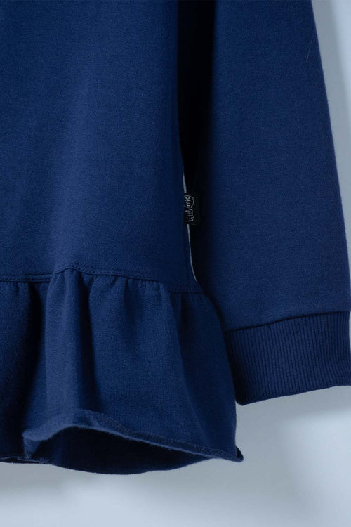 POLERON DE LITTLEMIC CON CIERRE AZUL PARA NIÑA 2T A 6T