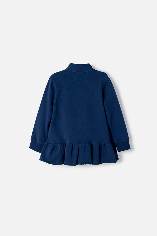 POLERON DE LITTLEMIC CON CIERRE AZUL PARA NIÑA 2T A 6T
