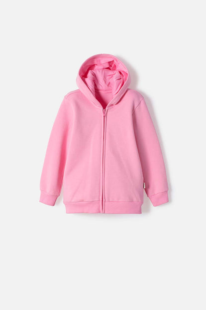 POLERON DE LITTLEMIC CON CIERRE ROSADO PARA NIÑA 2T A 6T