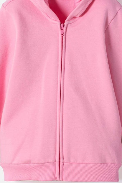 POLERON DE LITTLEMIC CON CIERRE ROSADO PARA NIÑA 2T A 6T