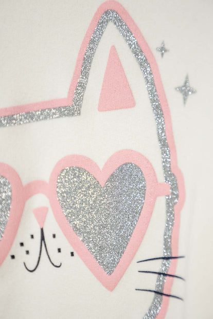 POLERON DE MIC CON BOLEROS CREMA PARA NIÑA