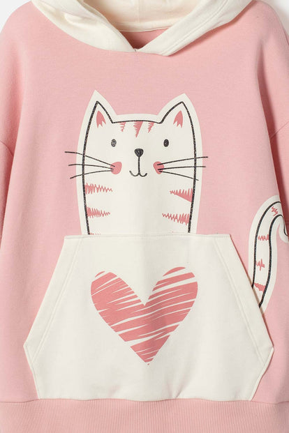 POLERON DE MIC CON CAPUCHA MULTICOLOR PARA NIÑA