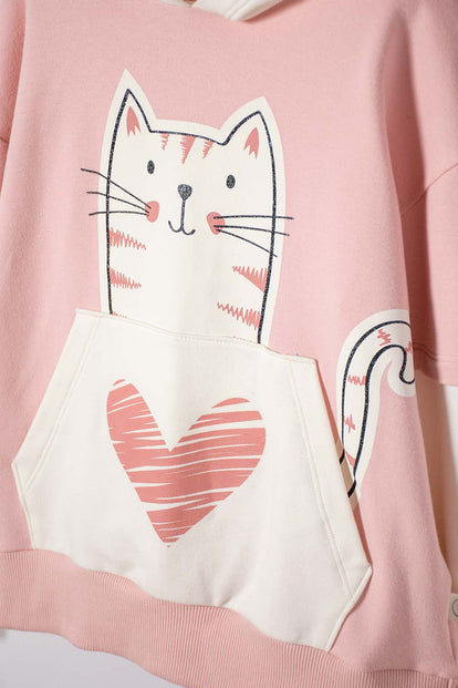 POLERON DE MIC CON CAPUCHA MULTICOLOR PARA NIÑA