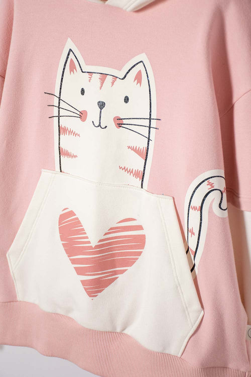 POLERON DE MIC CON CAPUCHA MULTICOLOR PARA NIÑA