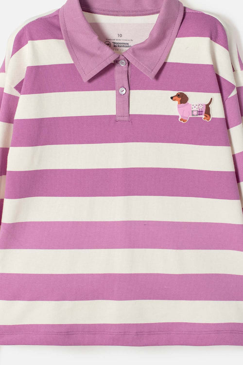 POLERA TIPO POLO DE MIC MULTICOLOR PARA NIÑA