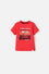 POLERA DE CARS CUELLO REDONDO ROJA PARA NIÑO DE 2T A 5T