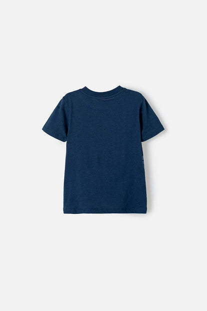 POLERA DE SPIDER-MAN MANGA CORTA AZUL PARA NIÑO