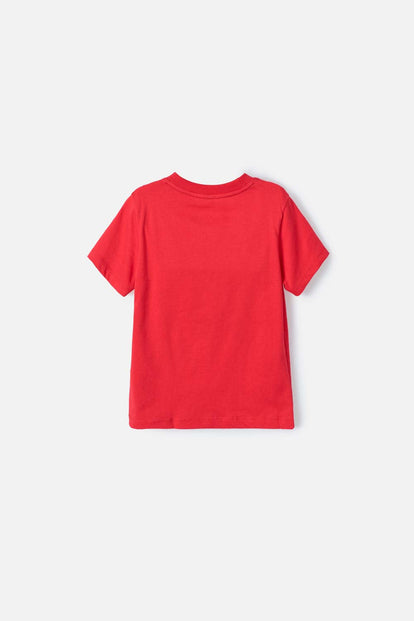 POLERA SPIDER-MAN MANGA CORTA ROJA PARA NIÑO 2T A 5T