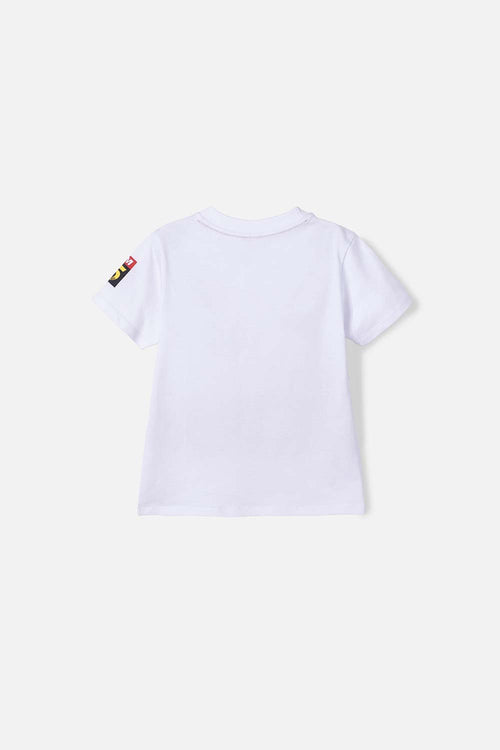 CAMISETA DE CARS MANGA CORTA BLANCA PARA NIÑO 2T A 5T