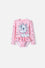 VESTIDO DE BAÑO DE LA GATA MARIE ROSADO MANGA LARGA PARA NIÑA 2T A 5T