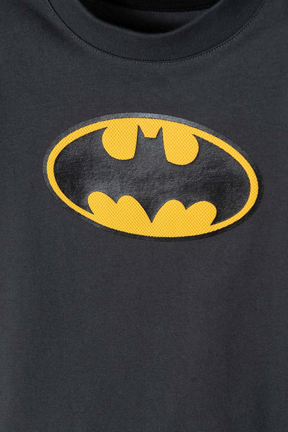 POLERA DE BATMAN MANGA CORTA NEGRO PARA NIÑO 2T A 5T