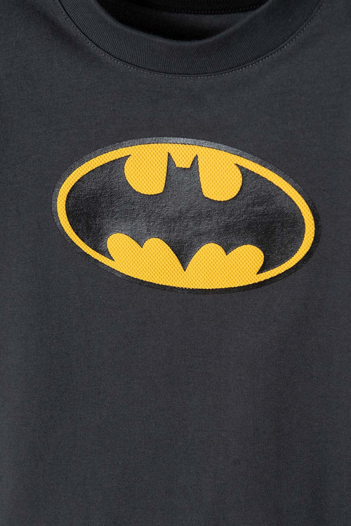 POLERA DE BATMAN MANGA CORTA NEGRO PARA NIÑO 2T A 5T