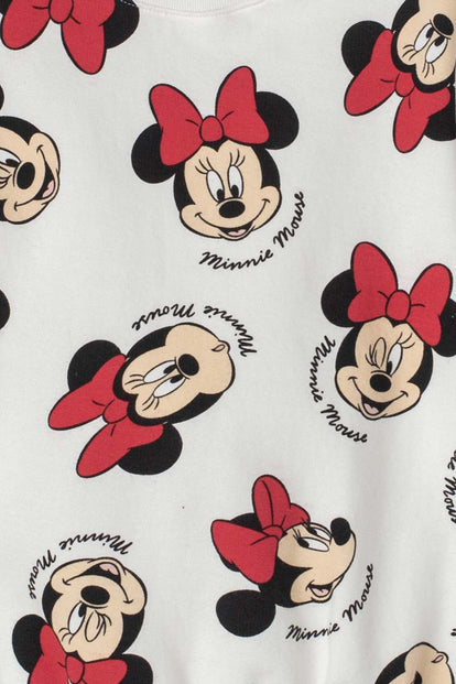 CONJUNTO DE MINNIE MOUSE CON CORDÓN MARFIL PARA NIÑA 2T A 5T