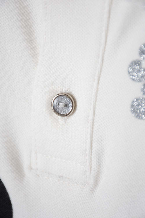 POLERA TIPO POLO DE MINNIE MOUSE MARFIL PARA NIÑA 2T A 5T