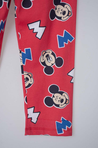 PIJAMA DE MICKEY MOUSE CON PANTALÓN LARGO MULTICOLOR PARA NIÑO 2T A 5T