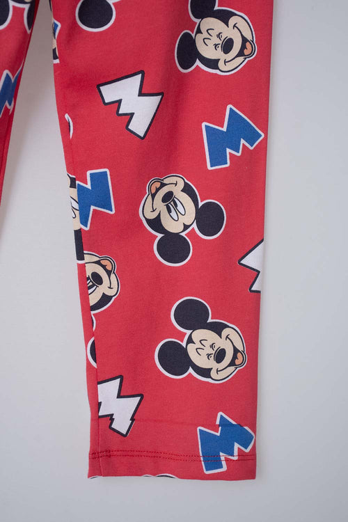 PIJAMA DE MICKEY MOUSE CON PANTALÓN LARGO MULTICOLOR PARA NIÑO 2T A 5T