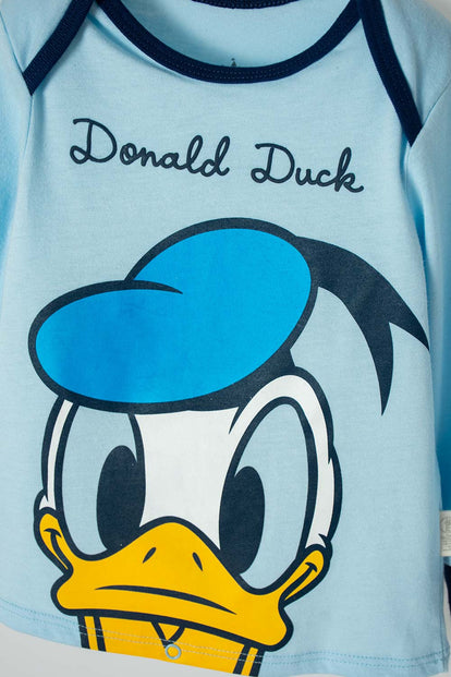 PIJAMA PATO DONALD CON PANTALÓN LARGO AZUL PARA BEBÉ NIÑO