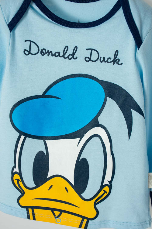 PIJAMA PATO DONALD CON PANTALÓN LARGO AZUL PARA BEBÉ NIÑO
