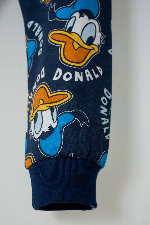 PIJAMA PATO DONALD CON PANTALÓN LARGO AZUL PARA BEBÉ NIÑO
