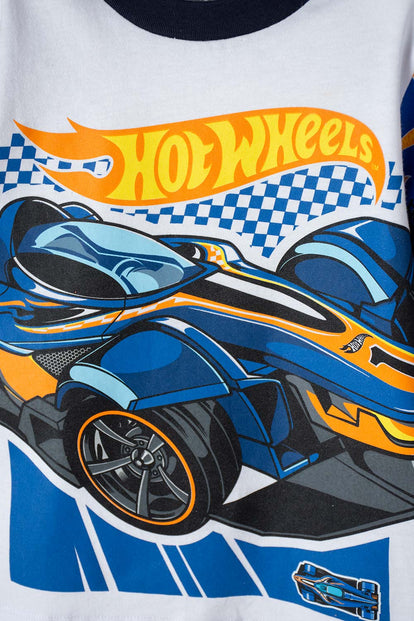 PIJAMA DE HOTWHEELS MANGA CORTA MULTICOLOR PARA NIÑO 2T A 5T
