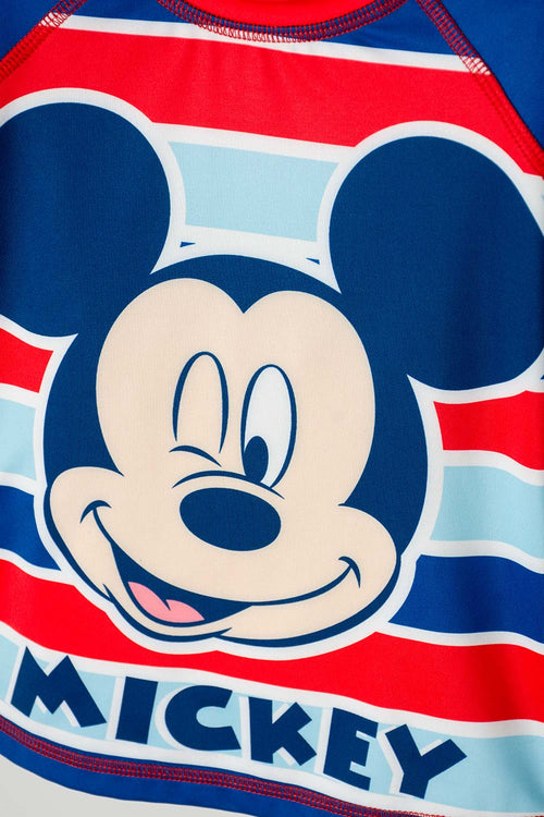 CONJUNTO DE BAÑO DE MICKEY MOUSE AZUL PARA NIÑO 2T A 5T