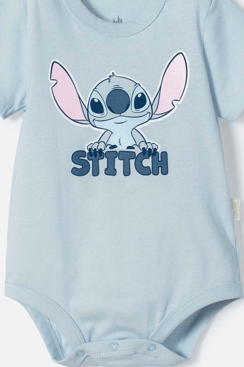 BODY DE STITCH MANGA CORTA AZUL PARA BEBÉ NIÑA