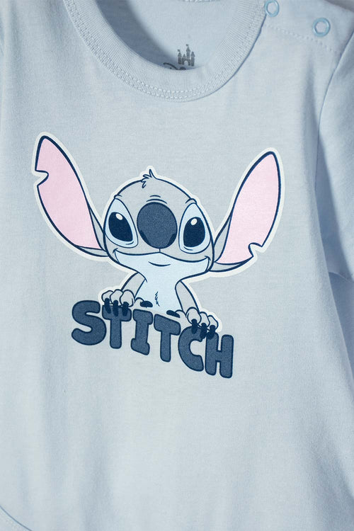 BODY DE STITCH MANGA CORTA AZUL PARA BEBÉ NIÑA